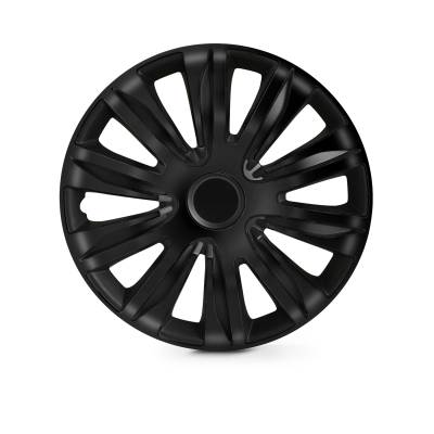 Winjet - Winjet CHB-5083-BP-16 16" 4Pc Set Wheel Cover Hubcaps Black Matte