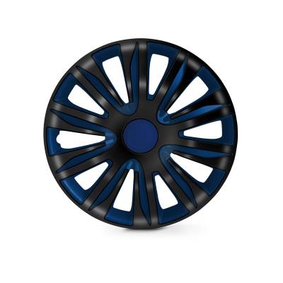 Winjet - Winjet CHB-5083-BBB-15 15" Universal Wheel Cover Hubcaps 4Pc Black/Blue
