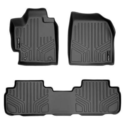 SMARTLINER - SMARTLINER SA0038/B0037 Front/Rear BLACK Floor Liners for Toyota Highlander