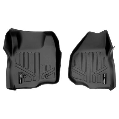 SMARTLINER - SMARTLINER SA0042 Front BLACK Floor Liners Super Duty Ext/Crew