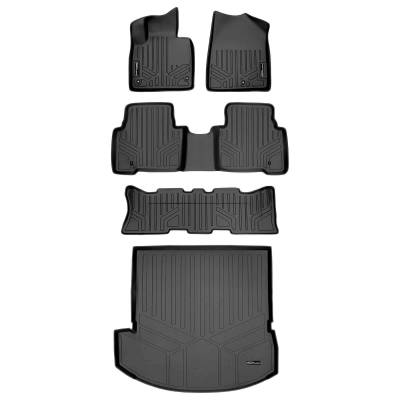 SMARTLINER - SMARTLINER SA0114/B0114/C0114/D0143 F/R/Cargo Liner Black for Hyundai Santa Fe