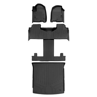 SMARTLINER - SMARTLINER Front/Rear Floor Liners w/Cargo Liner Black Escalade/Tahoe/Yukon
