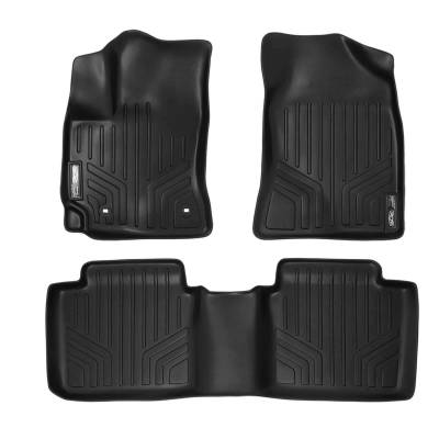 SMARTLINER - SMARTLINER SA0147/B0147 Front/Rear Black Floor Liners for Toyota Corolla