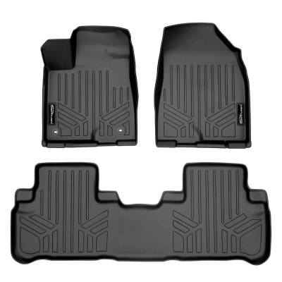 SMARTLINER - SMARTLINER SA0152/B0152 Front/Rear BLACK Floor Liners for Toyota Highlander