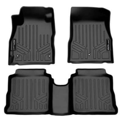 SMARTLINER - SMARTLINER SA0642/B0642 Front/Rear BLACK Floor Liners for Nissan Versa