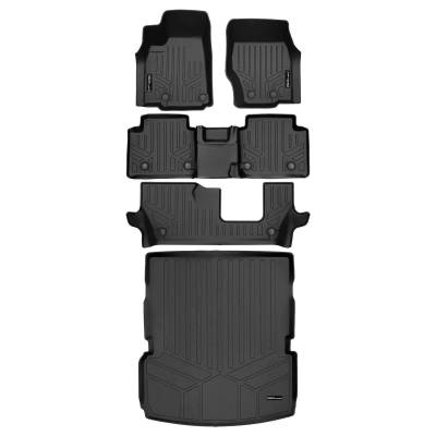 SMARTLINER - SMARTLINER SA0674/B0568/C0568/D0568 F/R Black Floor Liners for Grand Cherokee L