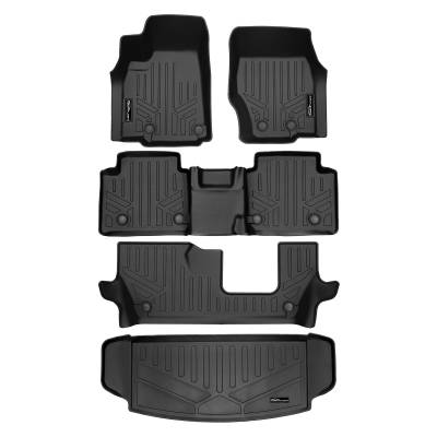 SMARTLINER - SMARTLINER SA0674/B0568/C0568/E0569 F/R Black Floor Liners for Grand Cherokee L