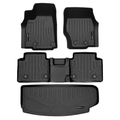 SMARTLINER - SMARTLINER SA0674/B0568/E0568 F/R Black Floor Liners for Jeep Grand Cherokee L