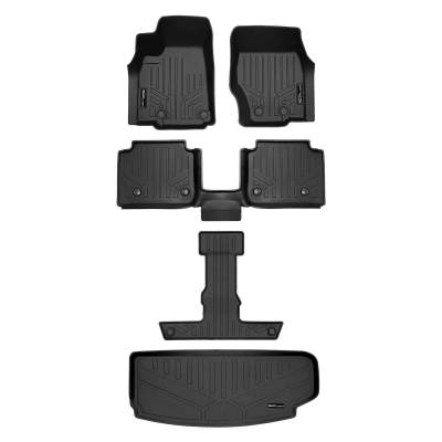 SMARTLINER - SMARTLINER SA0674/B0569/C0569/E0568 F/R Black Floor Liners for Grand Cherokee L