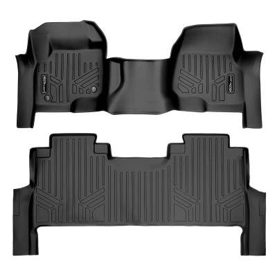 SMARTLINER - SMARTLINER SA0298/B0298 Front/Rear Black Floor Liners for Super Duty Crew