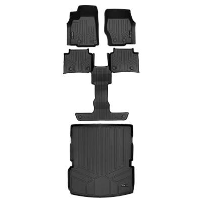 SMARTLINER - SMARTLINER SA0674/B0570/D0568 F/R Black Floor Liners for Jeep Grand Cherokee L