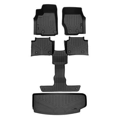 SMARTLINER - SMARTLINER SA0674/B0570/E0568 F/R Black Floor Liners for Jeep Grand Cherokee L