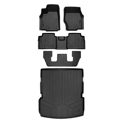 SMARTLINER - SMARTLINER SA0674/B0644/C0644/D0568 F/R Black Floor Liners for Grand Cherokee L