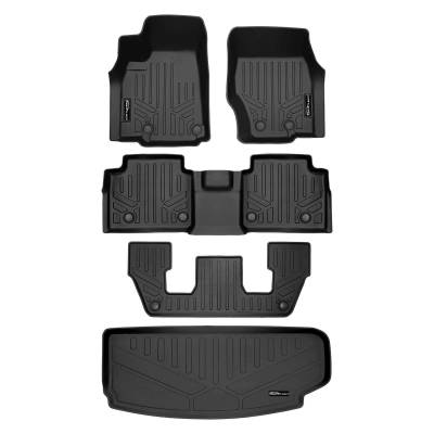 SMARTLINER - SMARTLINER SA0674/B0644/C0644/E0568 F/R Black Floor Liners for Grand Cherokee L