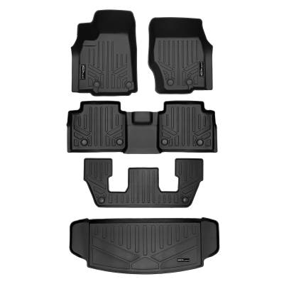 SMARTLINER - SMARTLINER SA0674/B0644/C0644/E0569 F/R Black Floor Liners for Grand Cherokee L