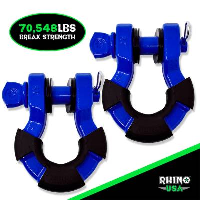 Rhino USA - Rhino USA SUPERSHACK-BLU 8t Super Shackle 2pc Blue