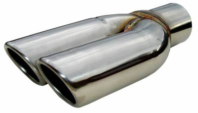 Pypes Performance Exhaust - Pypes EVT19S Stainless 2.5" Exhaust Splitters Tail Pipe for 67-71 Pontiac Mach