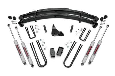 Rough Country Suspension Systems - Rough Country 49530 4" Suspension Lift Kit for 99-04 F250/F350 SD V10/Dsl 4WD