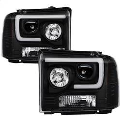 Spyder Auto - Spyder Auto 5084507 Black Light Bar Projector Headlights for 05-07 Ford SD