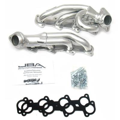 JBA Racing Headers - JBA Headers 1687SJS 1.5" Shorty Stainless Exhaust Header for 04-08 Ford F150 4.6