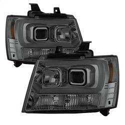 Spyder Auto - Spyder Auto 5082589 Projector Headlights Version 2 Light Bar DRL Smoke