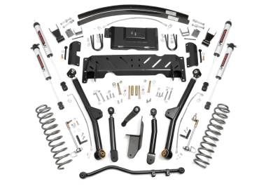 Rough Country Suspension Systems - Rough Country 61670 4.5" V2 Lift Kit LA for 84-01 Jeep Cherokee XJ 4WD NP242
