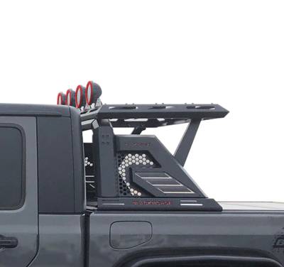 Black Horse Off Road - Black Horse AR2-07BA3-PLFR Armour-II Roll Bar Kit 5.3" LED's for 19-24 Ranger