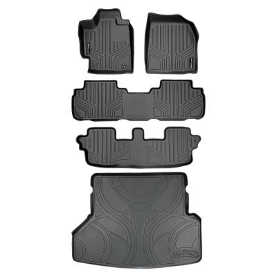 SMARTLINER - SMARTLINER Front/Rear Floor Liners w/Cargo Liner Black for Toyota Highlander