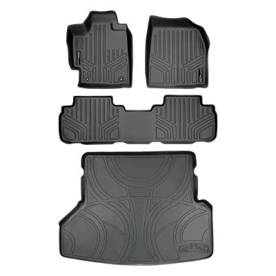 SMARTLINER - SMARTLINER SA0038/B0037/D0057 Front/Rear BLACK Floor Liners for Highlander