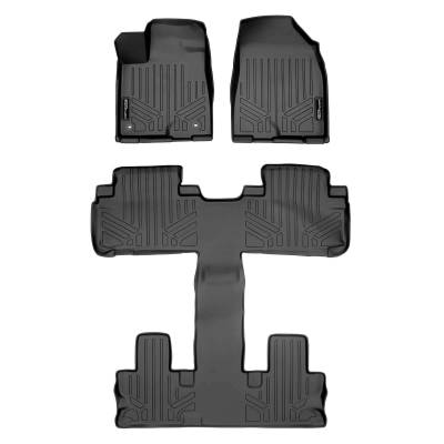 SMARTLINER - SMARTLINER SA0152/B0201 Front/Rear BLACK Floor Liners for Toyota Highlander