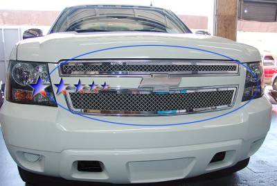 APS - APS Wire Mesh Grille-Polish 07-14 Tahoe/Suburban/Avalanche GR03GFD51S
