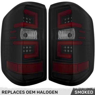 Recon - Recon 264238BK LED Tail Lights Smoked Lens 14-18 Silverado 1500/HD