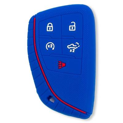 Recon - Recon 264002GM2BL Silicone Key Fob Cover Blue 22-25 Silverado/Sierra