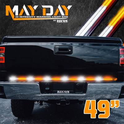 Recon - Recon 26415MD MayDay Strobing 49" LED Tailgate Light Bar White/Amber