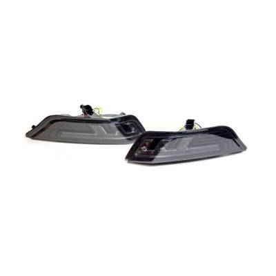 Recon - Recon 264147BK LED Turn Signal Lenses Smoked/White/Amber 15-17 Ford Mustang