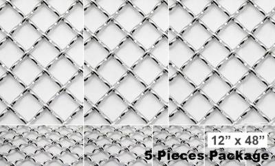 APS - APS 1.8mm Polished Stainless Wire Mesh Grille Sheet 16"x48" Each GR01GJJ12T