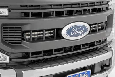 Rough Country Suspension Systems - Rough Country 70898 Grille Mount Quad 10" LED Light Bar for 20-22 F250 SD