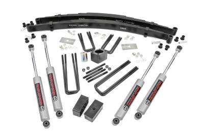 Rough Country Suspension Systems - Rough Country 301.20 4" Suspension Lift Kit for 70-74 Dodge W100/W200 Trucks