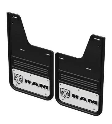 Gatorback - Gatorback GCR33R-RH 12" Black Rear Mud Flaps for Ram Pickups