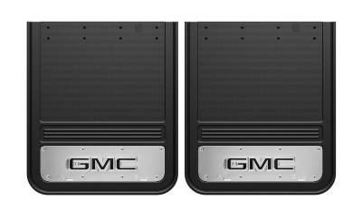 Gatorback - Gatorback GB2124GB-2 21"x24" Rear Dually Black Mud Flaps GMC Logo