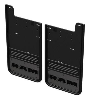 Gatorback - Gatorback GCR38R-GMRT 12" Black Rear Mud Flap Set for Ram 2500/3500