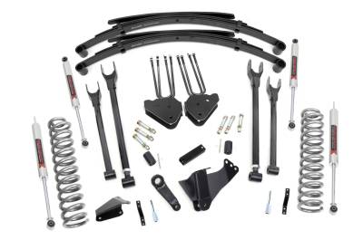 Rough Country Suspension Systems - Rough Country 59040 8" 4-Link Lift Kit for 05-07 F250/F350 Super Duty Diesel 4WD