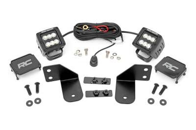 Rough Country Suspension Systems - Rough Country 93145 Rear Cab Mount 2" LED Pod Light Kit for Polaris Ranger