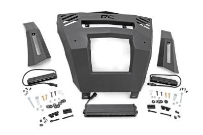 Rough Country Suspension Systems - Rough Country 97069 Heavy Duty Front Bumper w/LED Black for Can-Am Defender