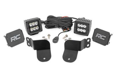 Rough Country Suspension Systems - Rough Country 93022 A-Pillar 2" LED Pod Ditch Light Kit for Polaris General
