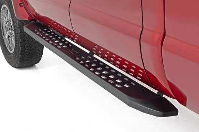 Rough Country Suspension Systems - Rough Country RPT2 Side Step Bars Black 09-16 Super Duty Crew 44009