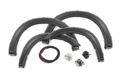 Rough Country Suspension Systems - Rough Country F-D10917A Black Pocket Fender Flares for 19-26 RAM 2500/3500