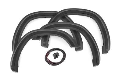 Rough Country Suspension Systems - Rough Country S-D10914 Sport Fender Flares Black for 19-24 Ram 1500