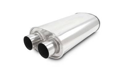 Vibrant Performance - Vibrant 10536 Streetpower Oval Muffler 3" I/O Dual In/Out 15" Body Length
