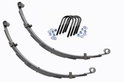 Rough Country Suspension Systems - Rough Country 8042Kit Rear Leaf Spring Kit for 4" Lift for 64-80 FJ40